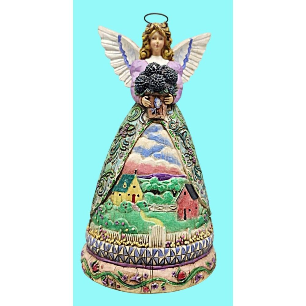 Jim Shore Heartwood Creek "New Beginnings" Angel Figurine 2005 Enesco Folk Art